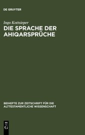 book Die Sprache der Ahiqarsprüche