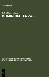 book dominium terrae: Studien zur Genese einer alttestamentlichen Vorstellung