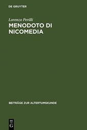 book Menodoto di Nicomedia: Contributo a una storia galeniana della medicina empirica