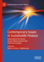 book Contemporary Issues in Sustainable Finance: Exploring Performance, Impact Measurement and Financial Inclusion