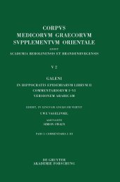 book Galeni In Hippocratis Epidemiarum librum II Commentariorum I-III versio Arabica: Galeni in Hippocratis Epidemiarum Commentariorum I-iii Versio ...