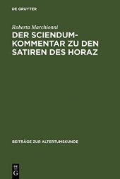 book Der Sciendum-Kommentar zu den Satiren des Horaz