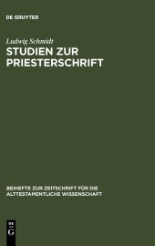 book Studien Zur Priesterschrift