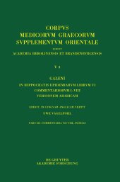 book Galeni In Hippocratis Epidemiarum librum VI commentariorum I–VIII versio Arabica: Commentaria VII–VIII, Indices