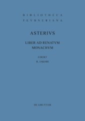 book Asterius, of Ansedunum. Liber ad Renatum monachum