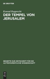 book Der Tempel von Jerusalem: Gründung Salomos Oder Jebusitisches Erbe?