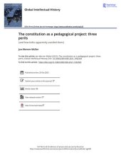 book The constitution as a pedagogical project