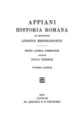 book Appiani Historia Romana: Volumen II Ex recensione Ludovici Mendelssonii