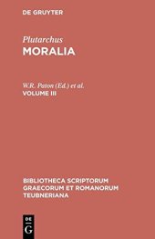 book Plutarchus, Moralia: Volume III