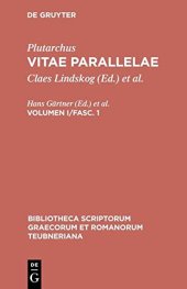 book Plutarchus Vitae Parallelae, vol. I, fasc. 1: Theseus et Romulus, Solon et Publicola, Themistocles et Camillus, Aristides et Cato maior, Cimon et Lucullus