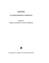 book Didymi in Demosthenem commenta (Bibliotheca scriptorum Graecorum et Romanorum Teubneriana) (German Edition)