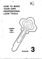 book How to Make Your Own Professional Lock Tools - Volume 3