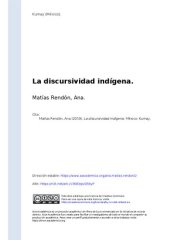 book La discursividad indígena. Caminos de la palabra escrita