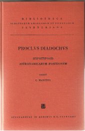 book Procli Diadochi hypotyposis astronomicarum positionum