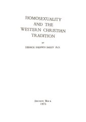 book Homosexuality and the Western Christian Tradition