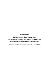 book Die jüdischen Baptismen oder das religiöse Waschen und Baden im Judentum mit Einschluß des Judenchristentums