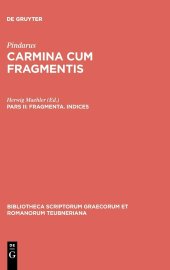 book Carmina cum Fragmentis, Pars II: Fragmenta, Indices