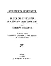 book Supplementum Ciceronianum. M. Tulli Ciceronis de virtutibus libri fragmenta