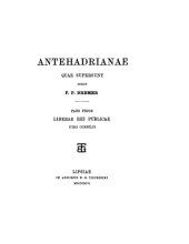 book Antehadrianae qupersunt Pars I Liberae rei publicae iuris consulti