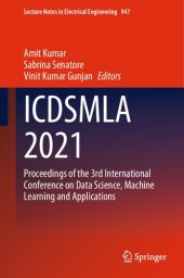 book ICDSMLA 2021: Proceedings of the 3rd International Conference on Data Science, Machine Learning and Applications