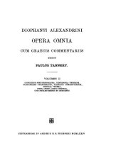 book Diophanti Alexandrini opera omnia cum graecis commentariis. Vol. II