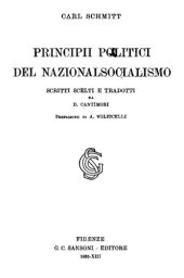 book Principi politici del nazionalsocialismo. Scritti scelti