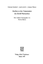 book Studien zu den Testamenten der Zwölf Patriarchen