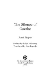 book Silence of Goethe