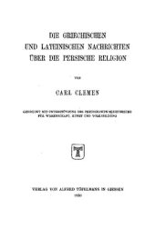 book Die griechischen und lateinischen Nachrichten über die persische Religion