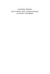 book Die Tugend- und Lasterkataloge im Neuen Testament. Und ihre Traditionsgeschichte unter besonderer Berücksichtigung der Qumran-Texte