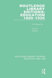 book Routledge Library Editions: Education 1800–1926, 14-Volume Set