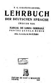 book Lehrbuch der deutschen Sprache. Zweiter Teil. Manual de limba germană pentru școala medie. Anul al 6-lea de învățămînt