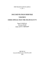 book Documents from Berenike. Volume I. Greek ostraka from the 1996-1998 seasons