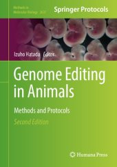 book Genome Editing in Animals: Methods and Protocols