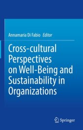 book Cross-cultural Perspectives on Well-Being and Sustainability in Organizations