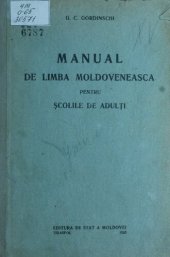 book Manual de limba moldoveneasca pentru școlile de adulți