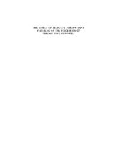 book The Effect of Selective Narrow-Band Filtering on the Perception on Certain English Vowels