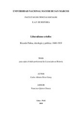 book Liberalismo criollo. Ricardo Palma, ideología y política: 1848-1919