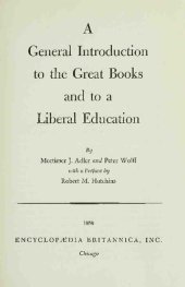 book General Introduction to Great Books and to Liberal Education