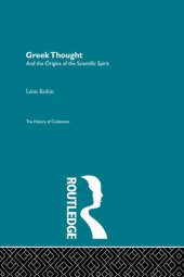 book Greek Thought and the Origins of the Scientific Spirit