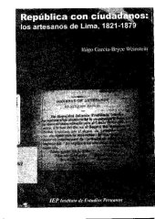 book República con ciudadanos: los artesanos de Lima, 1821-1879