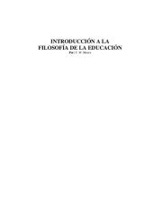 book Introducción a la filosofía de la educación