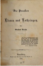 book Die Preußen in Elsass und Lothringen