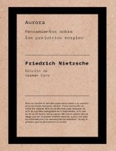 book Aurora: Pensamientos sobre los prejuicios morales