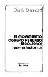 book El movimiento obrero peruano (1890-1980). Reseña histórica