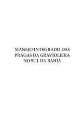 book Manejo Integrado das Pragas da Gravioleira no sul da Bahia