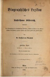 book Biographisches Lexikon des Kaiserthums Oesterreich : enthaltend die Lebensskizzen der denkwürdigen Personen, welche 1750 bis 1850 im Kaiserstaate und in seinen Kronländern gelebt haben / Klácal - Korzistka