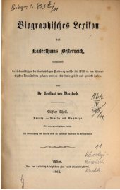 book Biographisches Lexikon des Kaiserthums Oesterreich : enthaltend die Lebensskizzen der denkwürdigen Personen, welche 1750 bis 1850 im Kaiserstaate und in seinen Kronländern gelebt haben /  Károlyi - Kiwisch