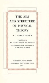 book The Aim and Structure of Physical Theory