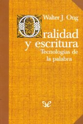 book Oralidad y escritura